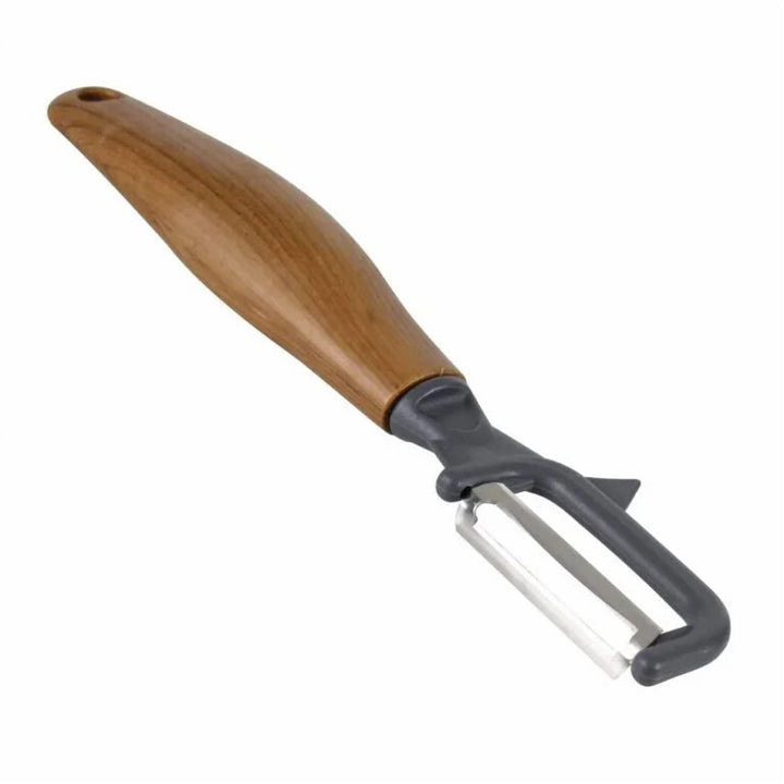 Vertical Peeler with Stainless Steel Blade and Wooden Grip