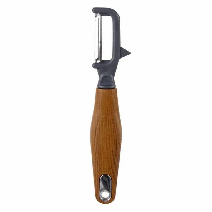 Vertical Peeler with Stainless Steel Blade and Wooden Grip
