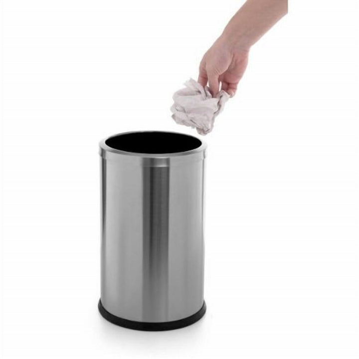 Open Top Stainless Steel Waste Bin with No Lid for Bathroom