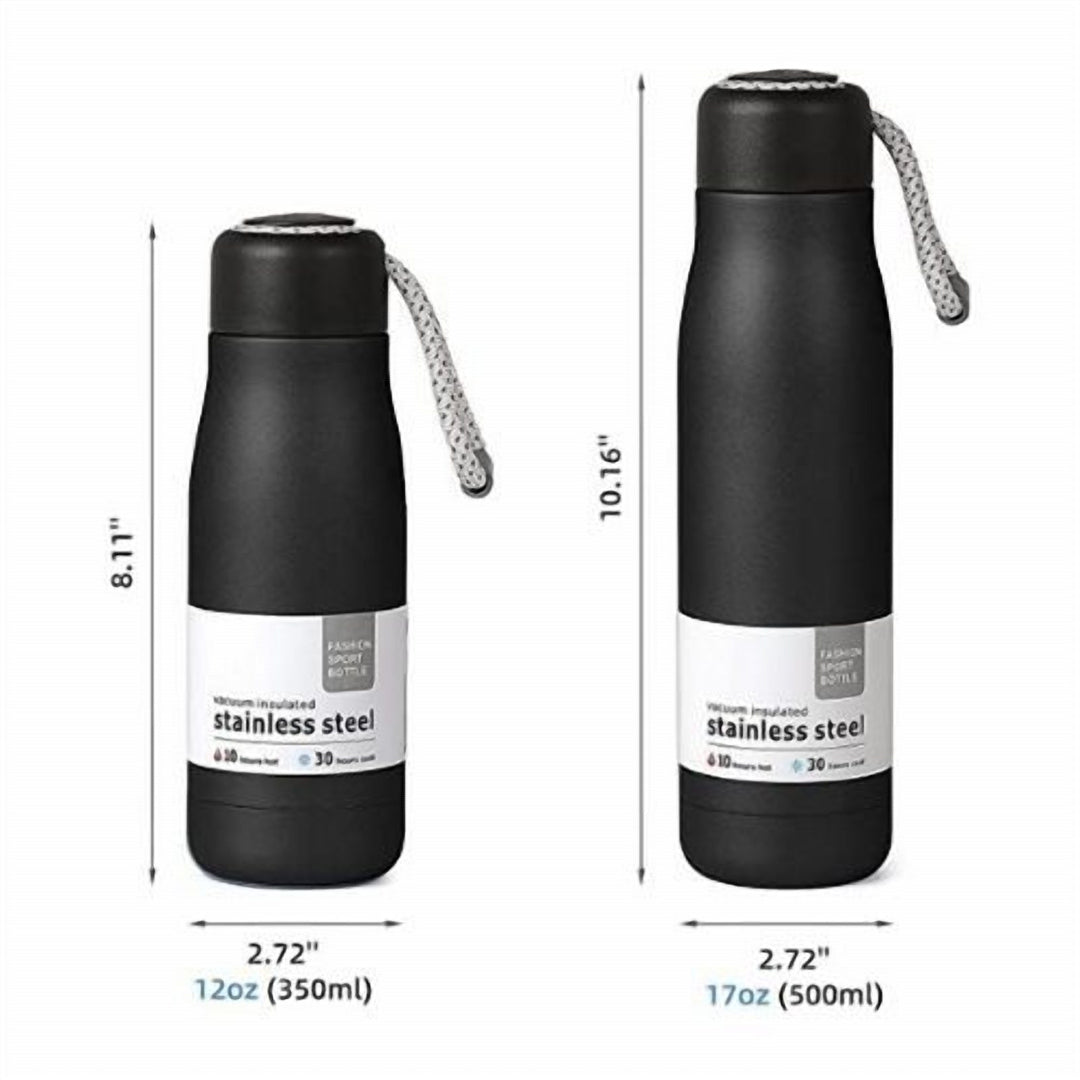 Double Wall Steel Water Bottle with One Hand Flip Lid