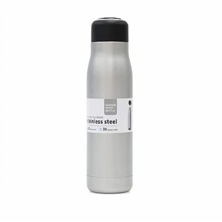 Double Wall Steel Water Bottle with One Hand Flip Lid