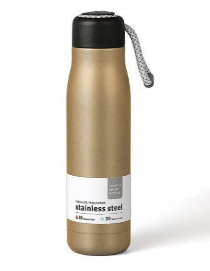 Double Wall Steel Water Bottle with One Hand Flip Lid